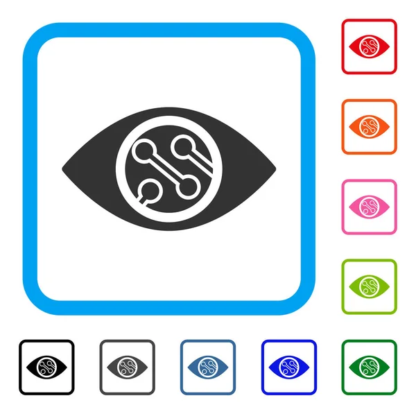 Ícone emoldurado inteligente da lente —  Vetores de Stock