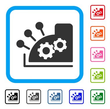 Yazar kasa simgesi çerçeveli