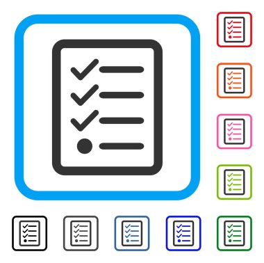 Denetim listesi simgesini çerçeveli