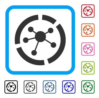 Bağlantıları diyagram simgesi çerçeveli