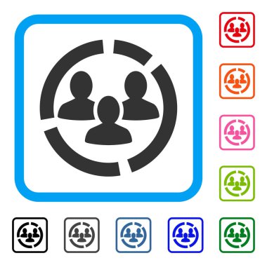 Demografi diyagram simgesi çerçeveli