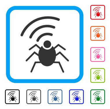 Radyo casus böcek simgesini çerçeveli