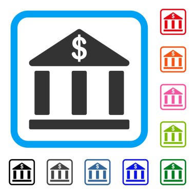 Banka Binası simgesi çerçeveli