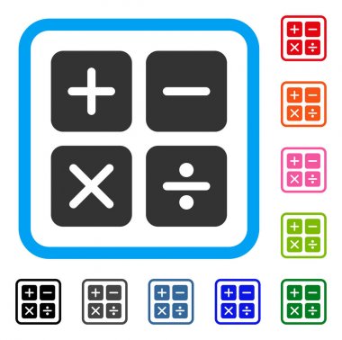 Hesap makinesi simge çerçeveli