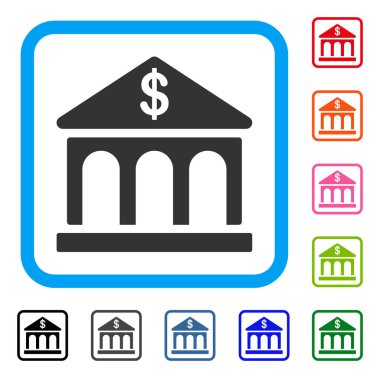 Klasik Banka Binası simgesi çerçeveli