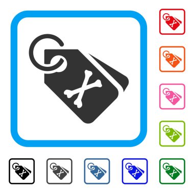 Ölüm Bones Etiketler simge çerçeveli