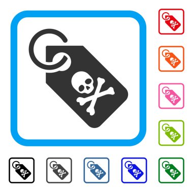 Ölüm etiketi simgesi çerçeveli