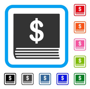 Dolar hesap kitap simgesi çerçeveli