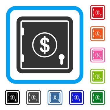 Güvenli bankacılık dolar simgesi çerçeveli