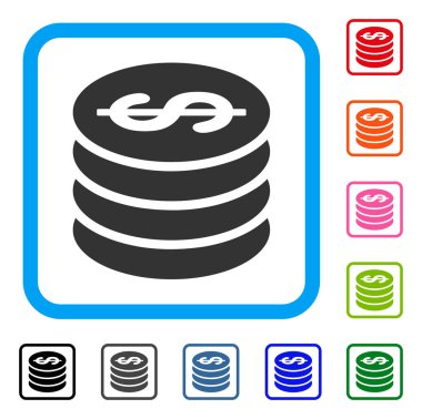 Dolar sikke sütun simgesi çerçeveli