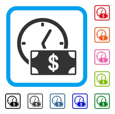 Doları kredi simgesi çerçeveli