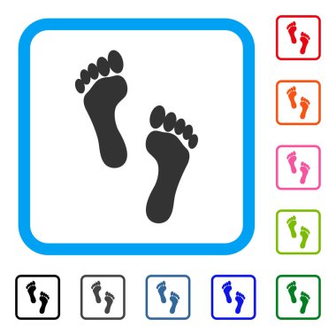 Ayak izleri simgesi çerçeveli