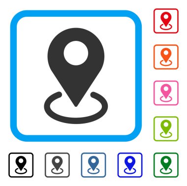 Coğrafi hedefleme simgesi çerçeveli