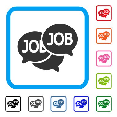 İşgücü piyasası simgesi çerçeveli