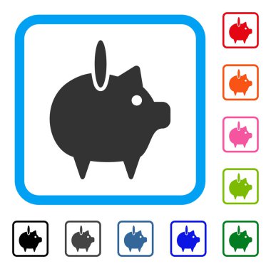 Kumbara simgesi çerçeveli