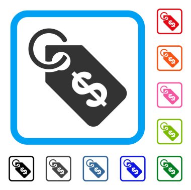 Fiyat etiketi simgesi çerçeveli