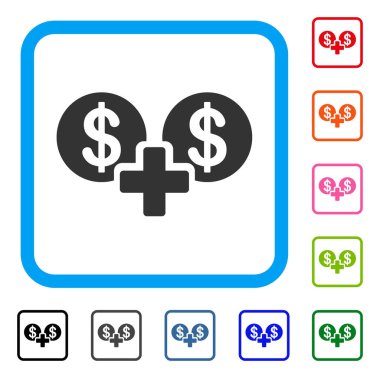 Toplam para simgesi çerçeveli