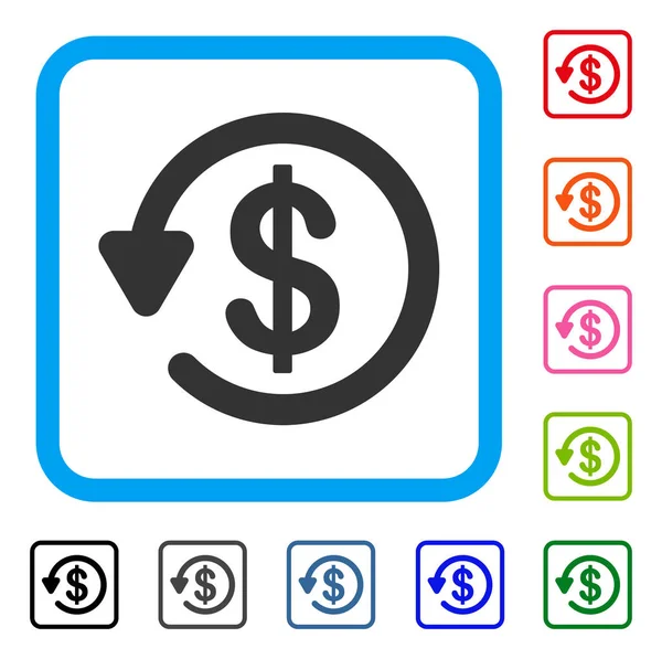 Restitutie ingelijst pictogram — Stockvector