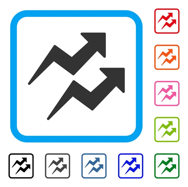 Tendências Setas moldado ícone — Vetor de Stock
