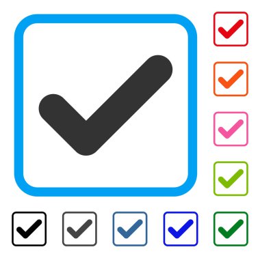 Evet simgesi çerçeveli