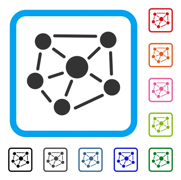 Икона социальной графы — стоковый вектор