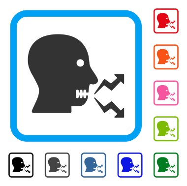 Kızgın kişi not simgesini çerçeveli