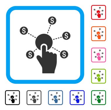 Finansal ağ çerçeveli simgesini tıklatın