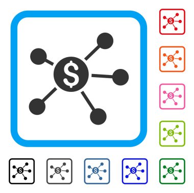 Doları bağlantıları simgesini çerçeveli