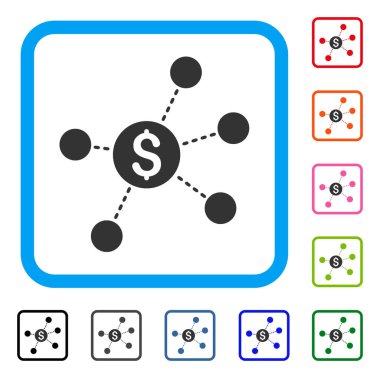 Doları sanal bağlantıları simgesini çerçeveli