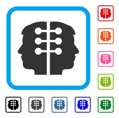 Çerçeveli simgesini çift kafa arabirimi