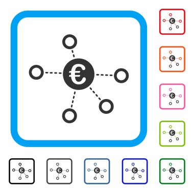 Euro ağ simgesini çerçeveli