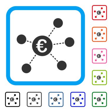 Euro sanal bağlantıları simgesini çerçeveli