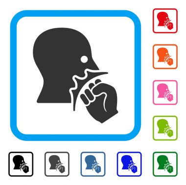 Yüz şiddet Strike simgesini çerçeveli