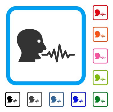 Kullanıcı sinyal söz simge çerçeveli