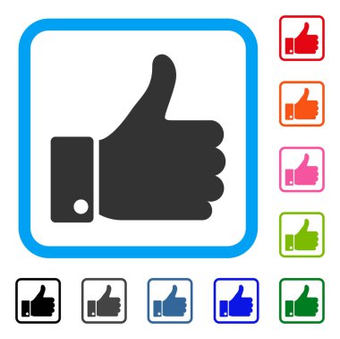 Başparmak yukarı çerçeveli simgesi