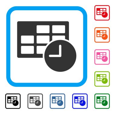 Tarih ve saat simgesi çerçeveli