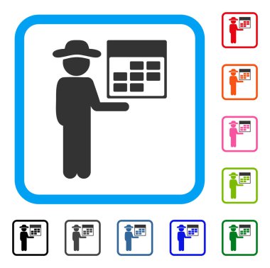 Adam takvim simgesini çerçeveli