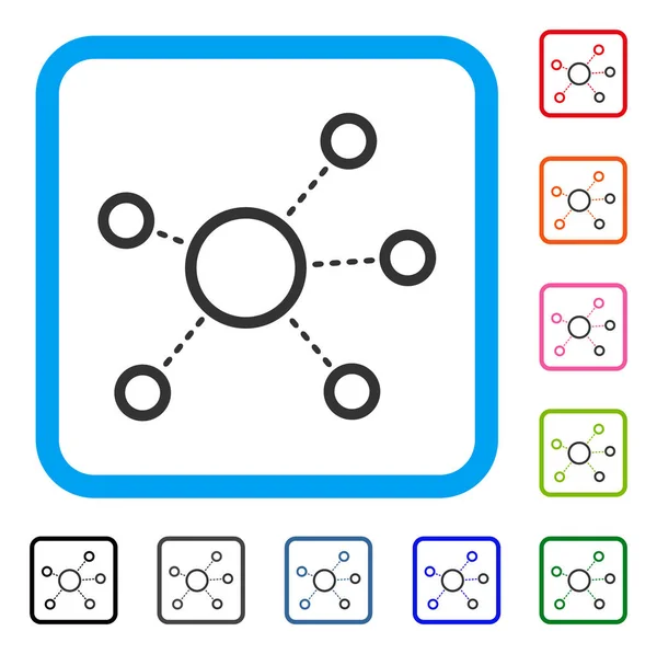 Połączeń wirtualnych oprawione ikona — Wektor stockowy