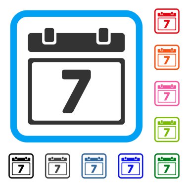 Yedinci gün simgesi çerçeveli