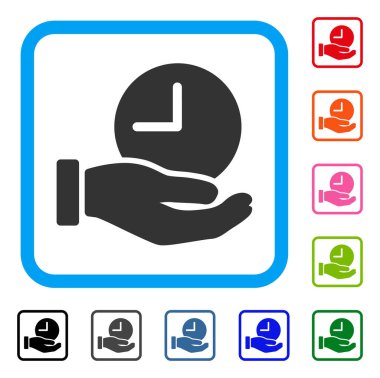 Zaman hizmeti el simgesi çerçeveli