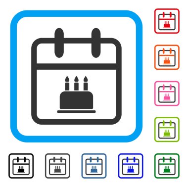 Doğum günü simgesi çerçeveli