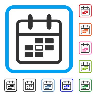 Takvim tarihi simgesi çerçeveli