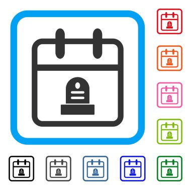 Mezarlık anıt gün simgesi çerçeveli