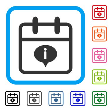 Gün bilgi simgesi çerçeveli