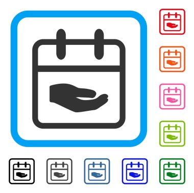 Bağış gün simgesi çerçeveli