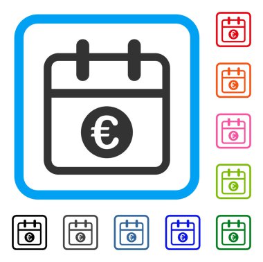 Euro günlük simge çerçeveli