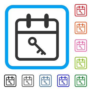 Güvenlik gün simgesi çerçeveli