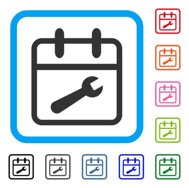 Hizmet günü simgesi çerçeveli