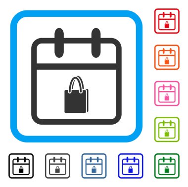 Alışveriş günü simgesi çerçeveli