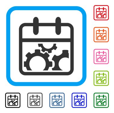 Teknik gün simgesi çerçeveli